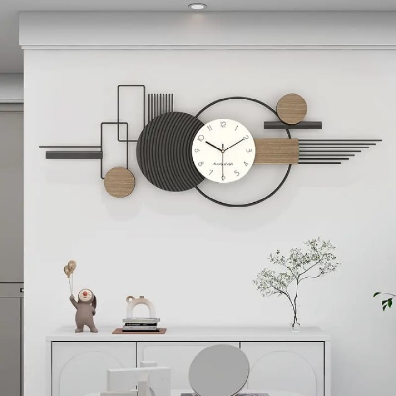 Long Minimalist Wall Clock 3 of 5
