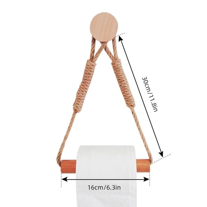 Hemp Rope with Bamboo Tissue Holder 4 of 5