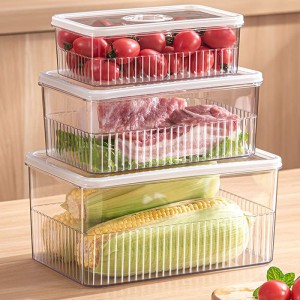 Acrylic Transparent Fridge Organizer – Set of 3