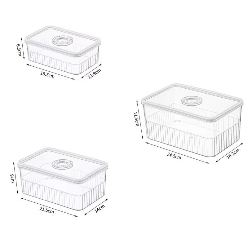 Acrylic Transparent Fridge Organizer – Set of 3 4 of 5