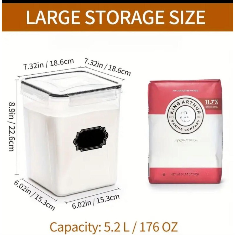 4pcs BPA-Free Airtight Food Storage Containers 4 of 9