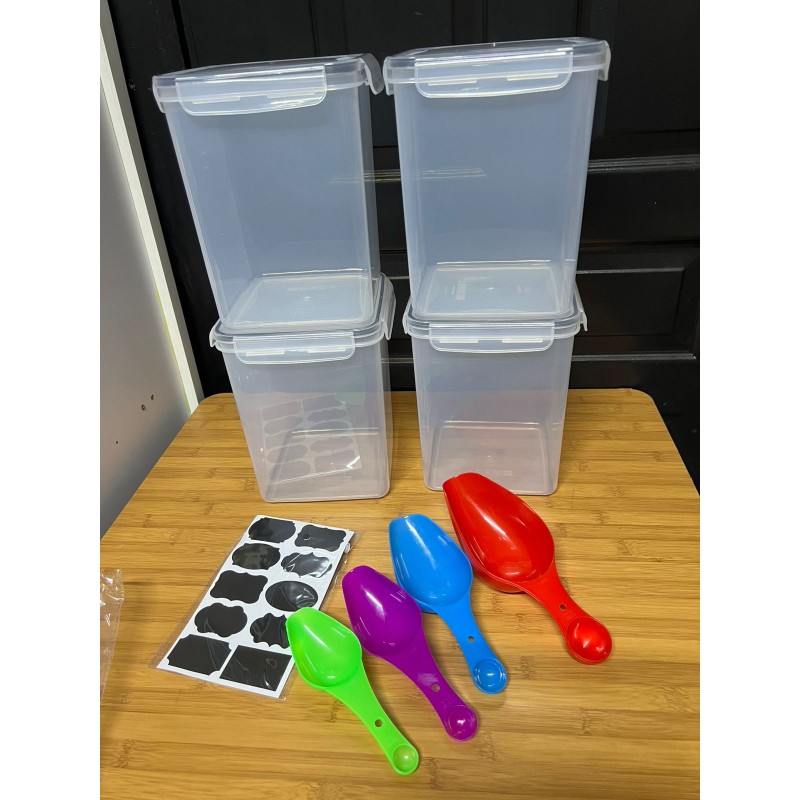 4pcs BPA-Free Airtight Food Storage Containers 6 of 9