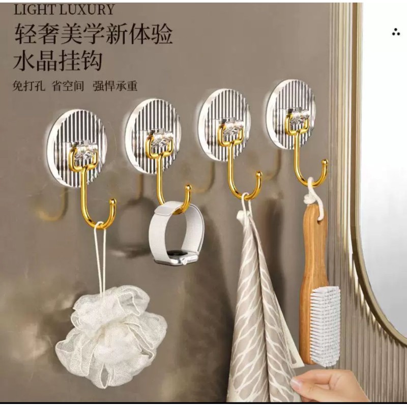 Set of 5 Golden Acrylic Hooks 5 of 5