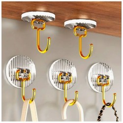 Set of 5 Golden Acrylic Hooks