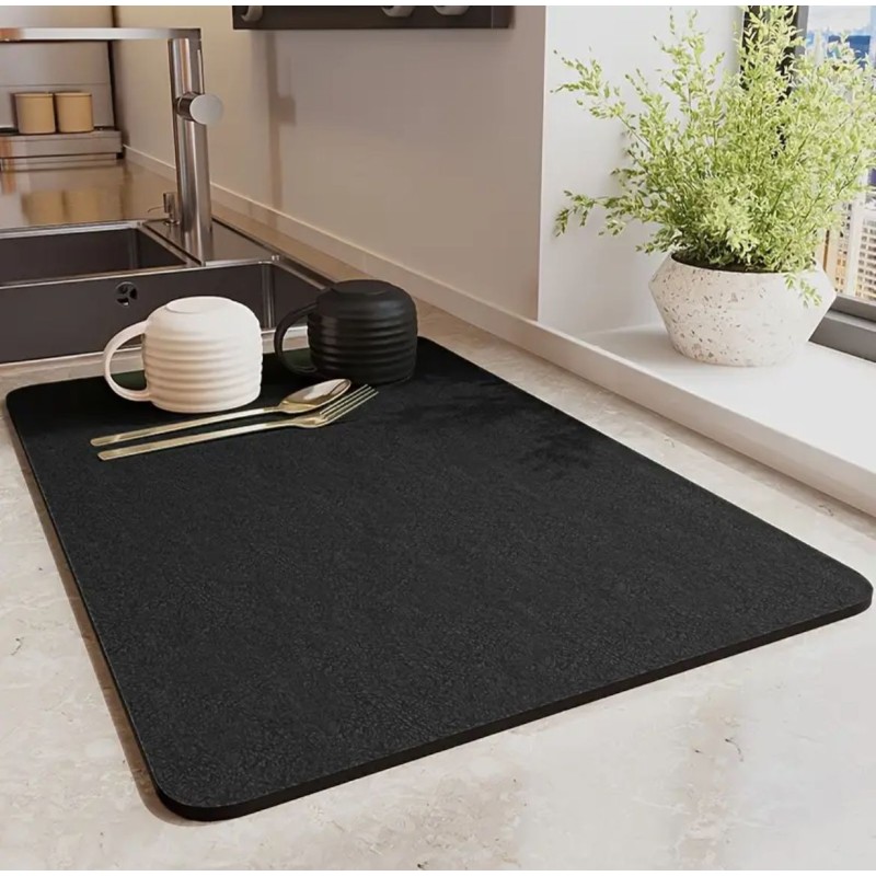 Super Absorbent Nonslip Drain Dish Drying Mat 7 of 7