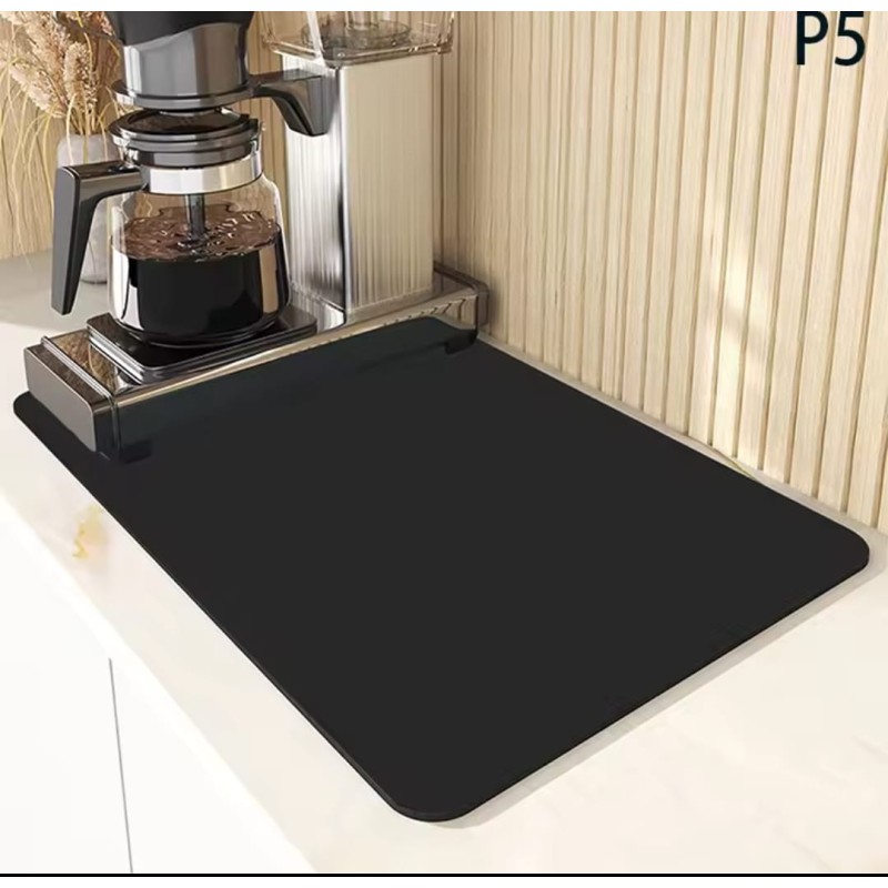 Super Absorbent Nonslip Drain Dish Drying Mat 2 of 7