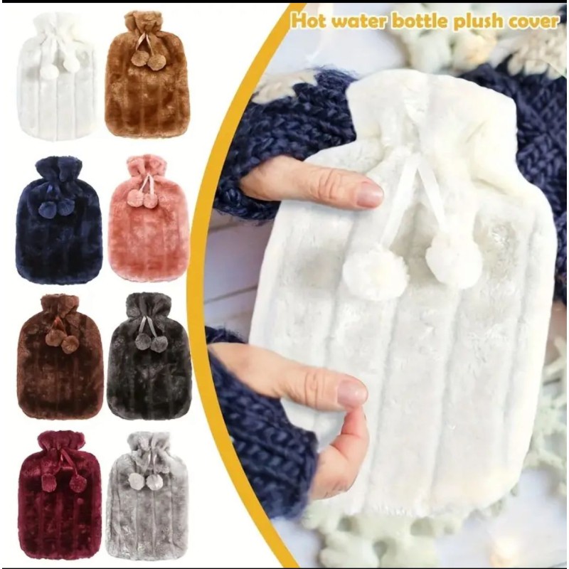 Hot Water Bottle with Faux Fleece Cover 5 of 5