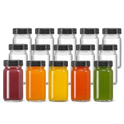 Set of 5 Gingershots Glass Bottles
