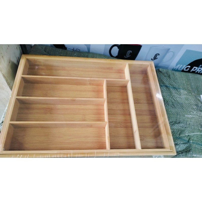 Multifunctional Bamboo Drawer Organizer 5 of 7