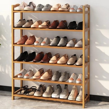 6-Layer Bamboo Shoe Rack – KSh 4,600 6-Layer Bamboo Shoe Rack – KSh 4,600