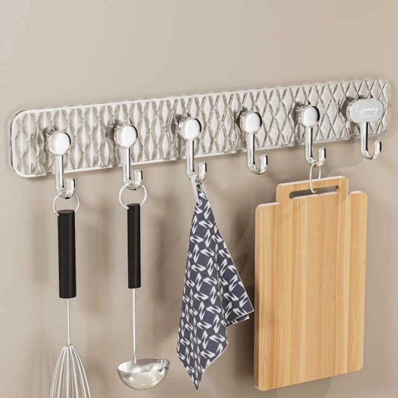 Luxury Six-Row Adhesive Hooks