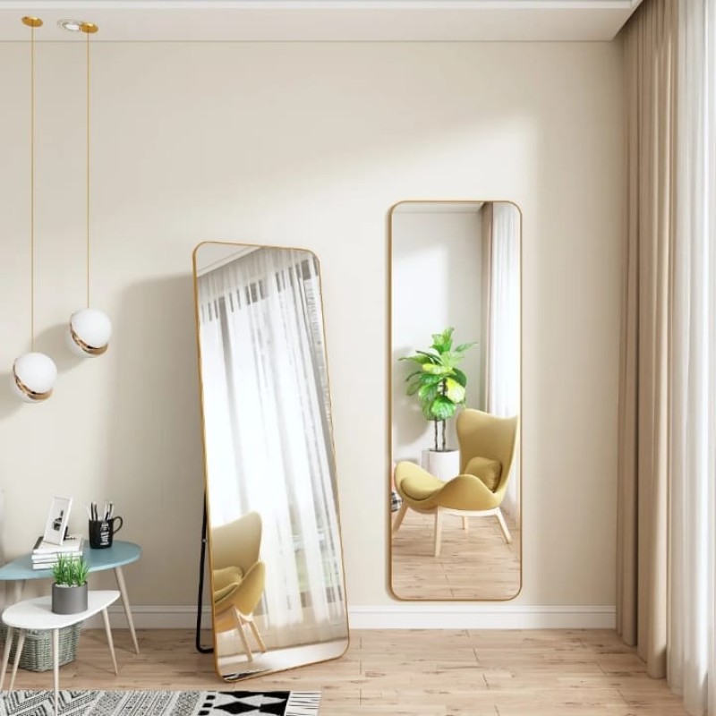 Full Body Rectangular Framed Dressing Mirror 4 of 7