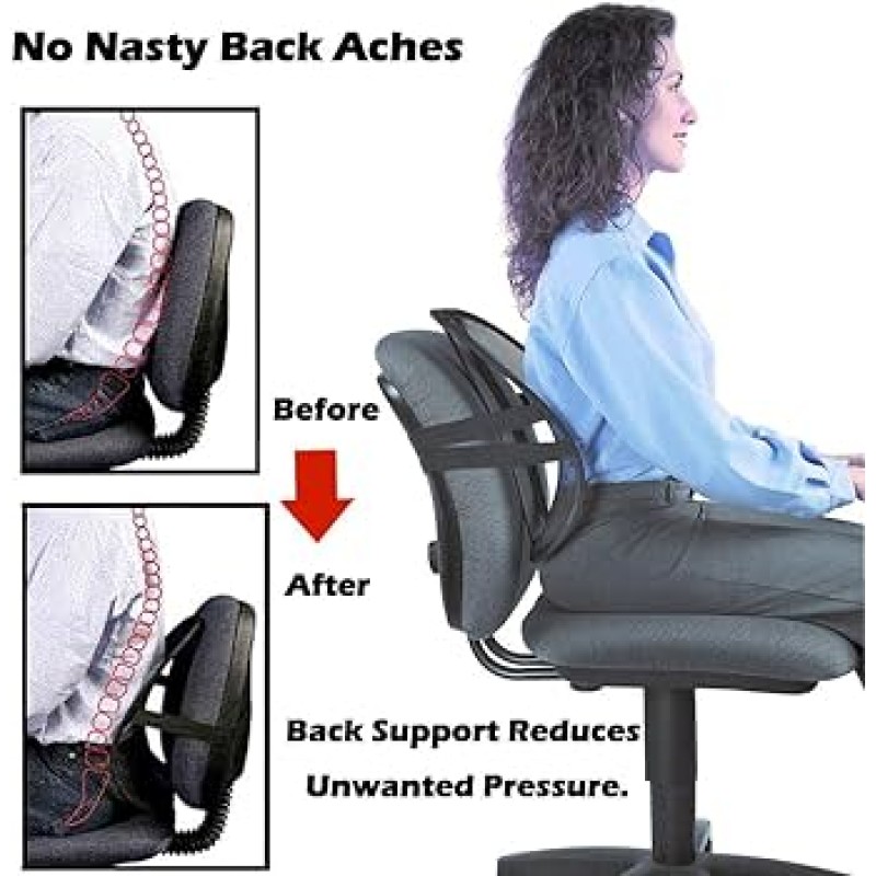 Seat Back Lumbar Support Back Rest - Orthopedic 2 of 5