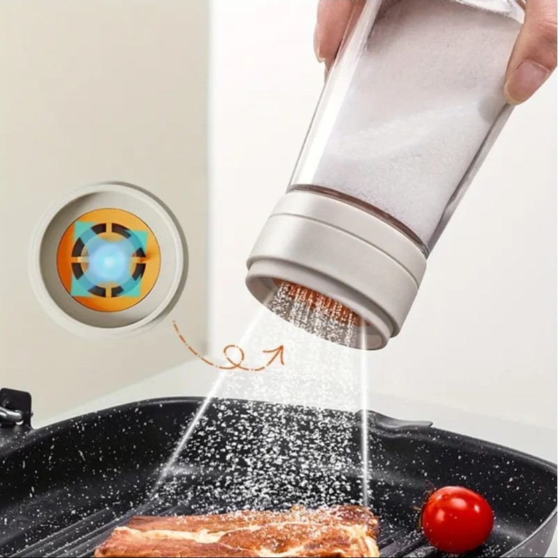 Moisture-Proof Glass Salt Shaker with Precise Measure 2 of 5