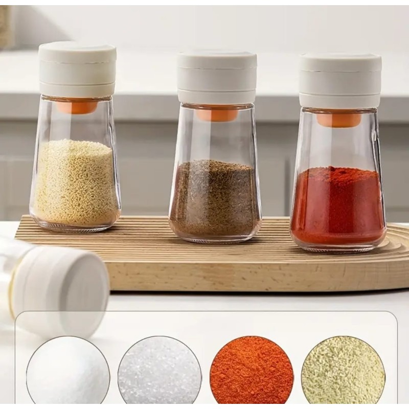 Moisture-Proof Glass Salt Shaker with Precise Measure 3 of 5