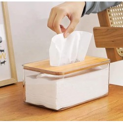 Nordic Minimalist Tissue Box / Serviette Holder – with eco-friendly bamboo lid