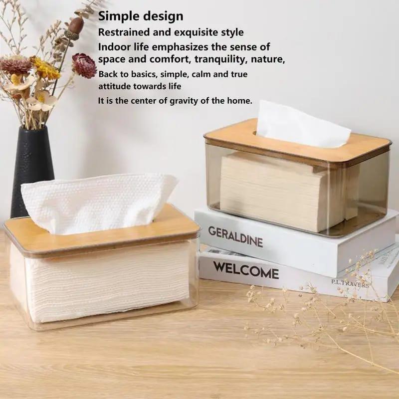 Nordic Minimalist Tissue Box / Serviette Holder – with eco-friendly bamboo lid 5 of 5