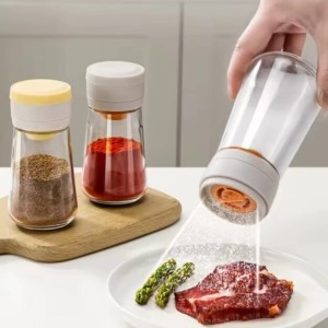 Moisture-Proof Glass Salt Shaker with Precise Measure
