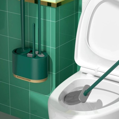 3-in-1 Wall Mounted Toilet Brush Cleaning Set 3-in-1 Wall Mounted Toilet Brush Cleaning Set