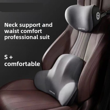 2pcs Car Headrest & Backrest Lumbar Support 2pcs Car Headrest & Backrest Lumbar Support