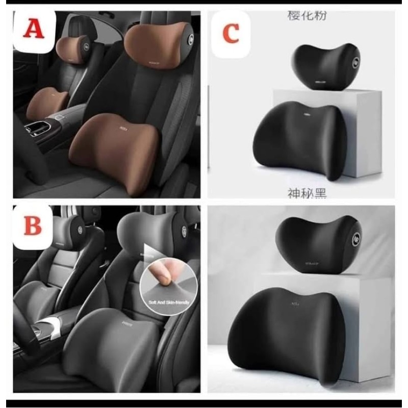 2pcs Car Headrest & Backrest Lumbar Support 3 of 7