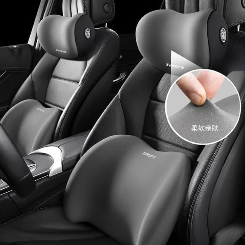 2pcs Car Headrest & Backrest Lumbar Support 4 of 7
