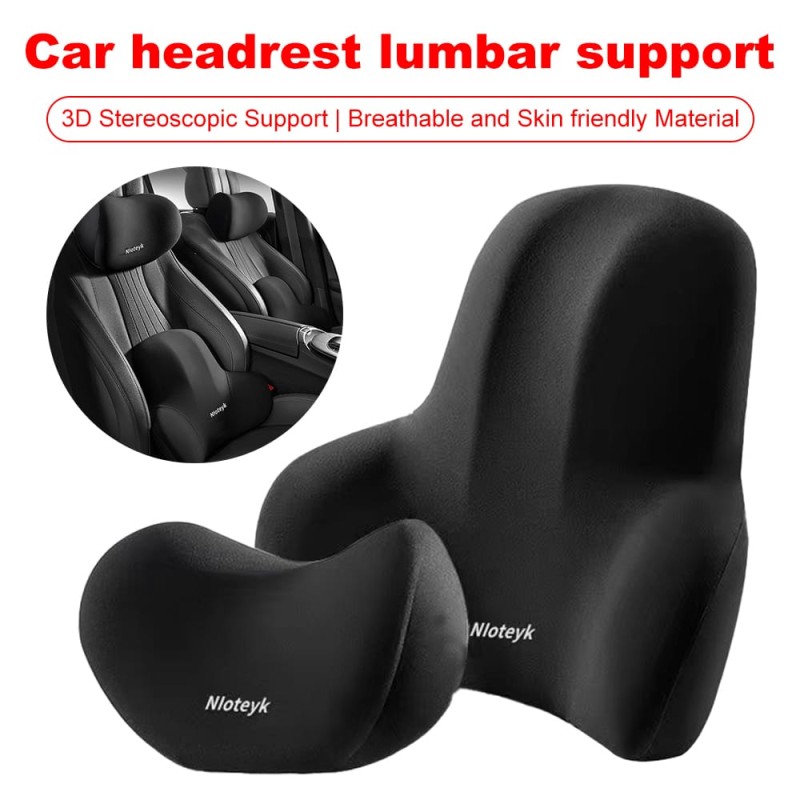 2pcs Car Headrest & Backrest Lumbar Support 7 of 7