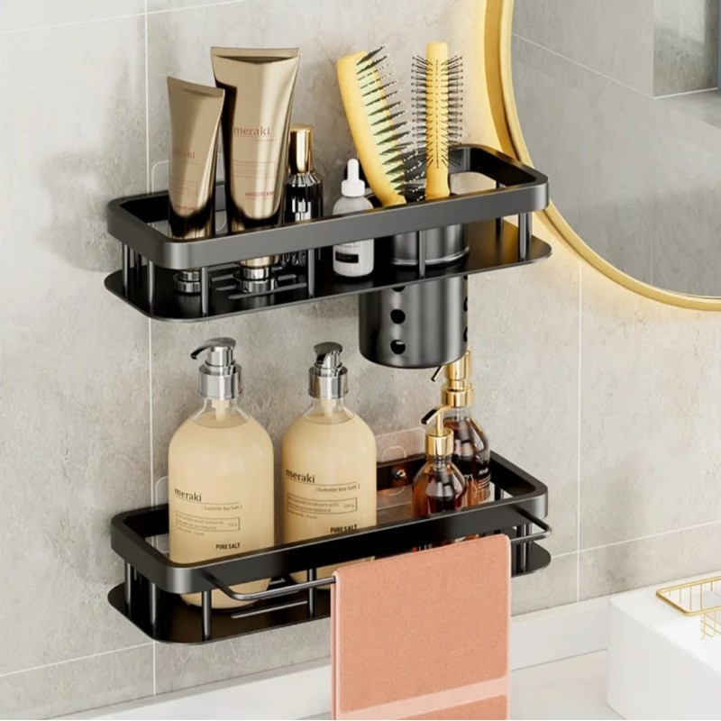 2 Pcs Aluminum Alloy Rectangular Shelf