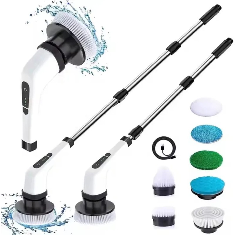 Rechargeable 7-in-1 Spin Scrubber Brush