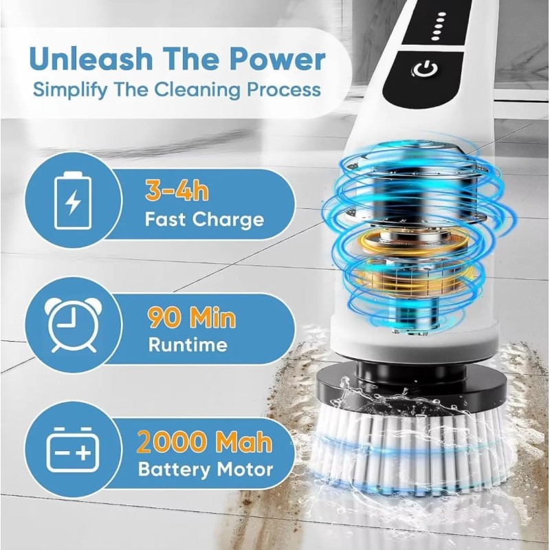 Rechargeable 7-in-1 Spin Scrubber Brush 3 of 5