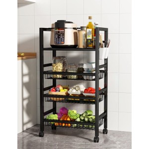 Multi-Layer Metallic Kitchen Storage Rack