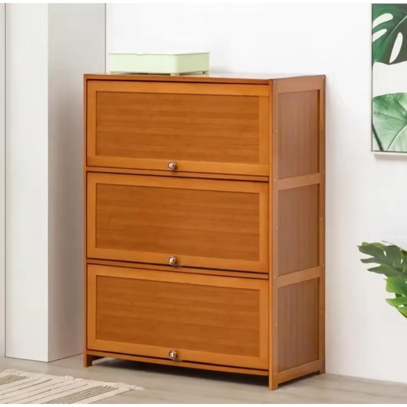 Flip Side Bamboo Shoe Cabinet 2 of 4