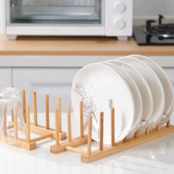 Bamboo Plate/Pot Lids Holder Bamboo Plate/Pot Lids Holder