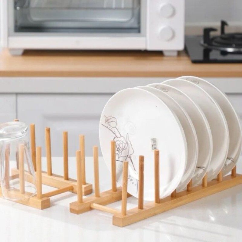 Bamboo Plate/Pot Lids Holder