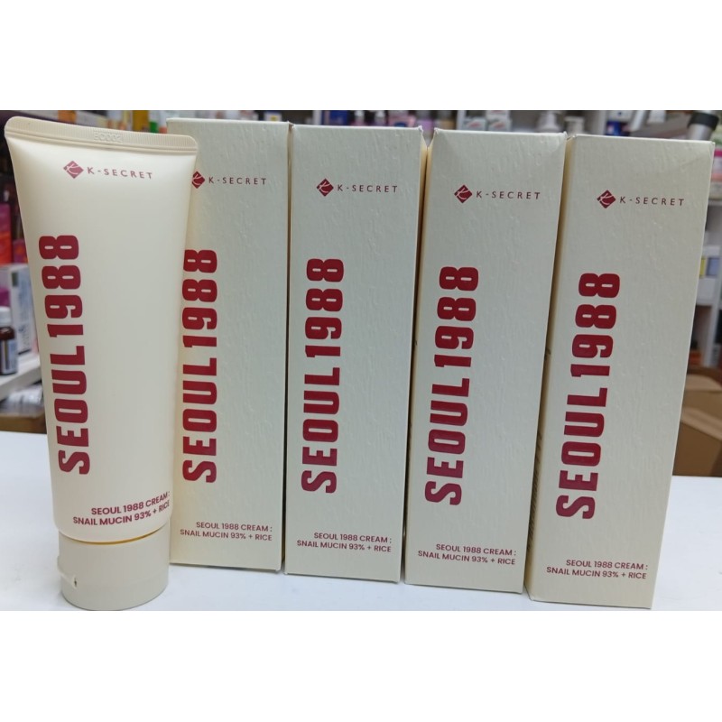 K Secret Seoul 1988 Cream – Snail Mucin 93% + Rice Extract.