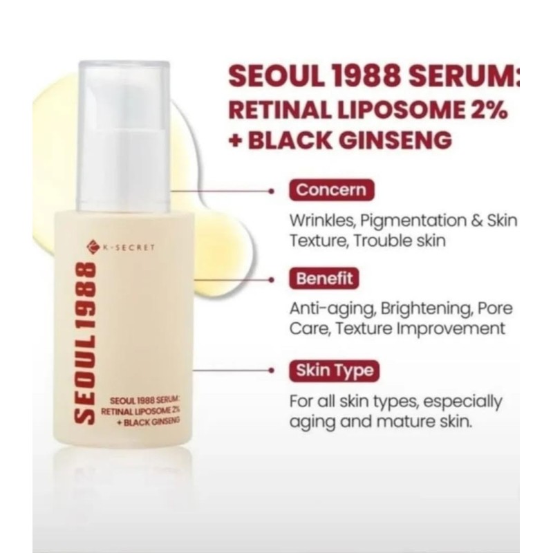 Secret Seoul 1988 Serum – Retinal Liposome 2% + Black Ginseng 4 of 4