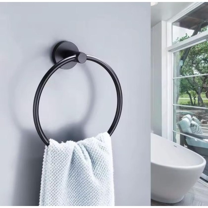 Round Ring Towel Holder – Black Round Ring Towel Holder – Black