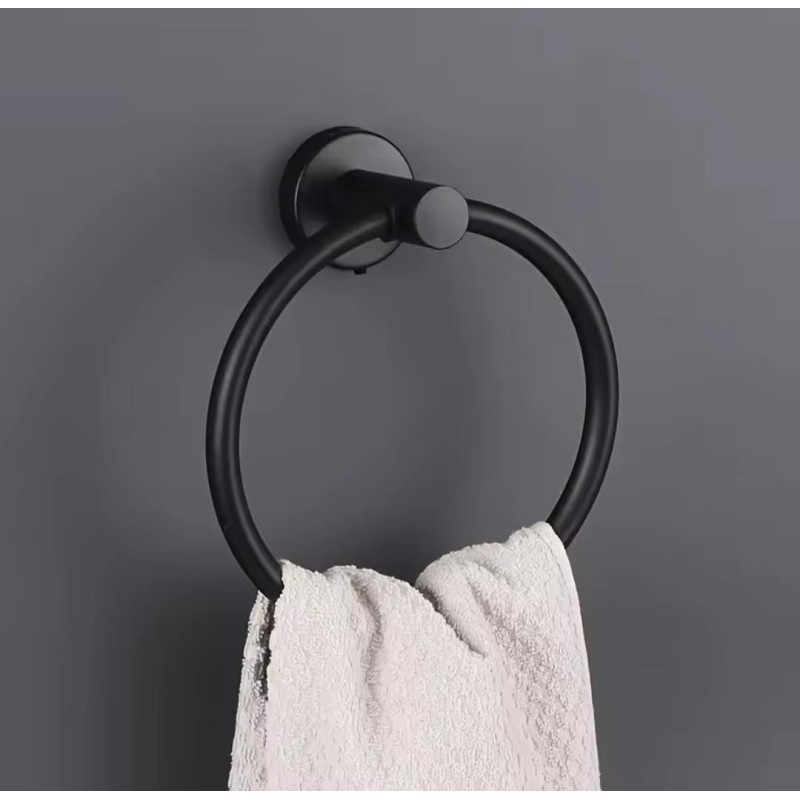 Round Ring Towel Holder – Black 5 of 5