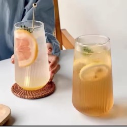 6 Pcs Ribbed Juice/Water Glasses – 500ml