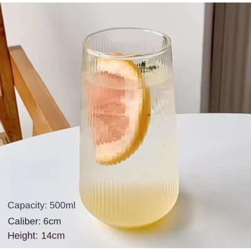 6 Pcs Ribbed Juice/Water Glasses – 500ml 3 of 4