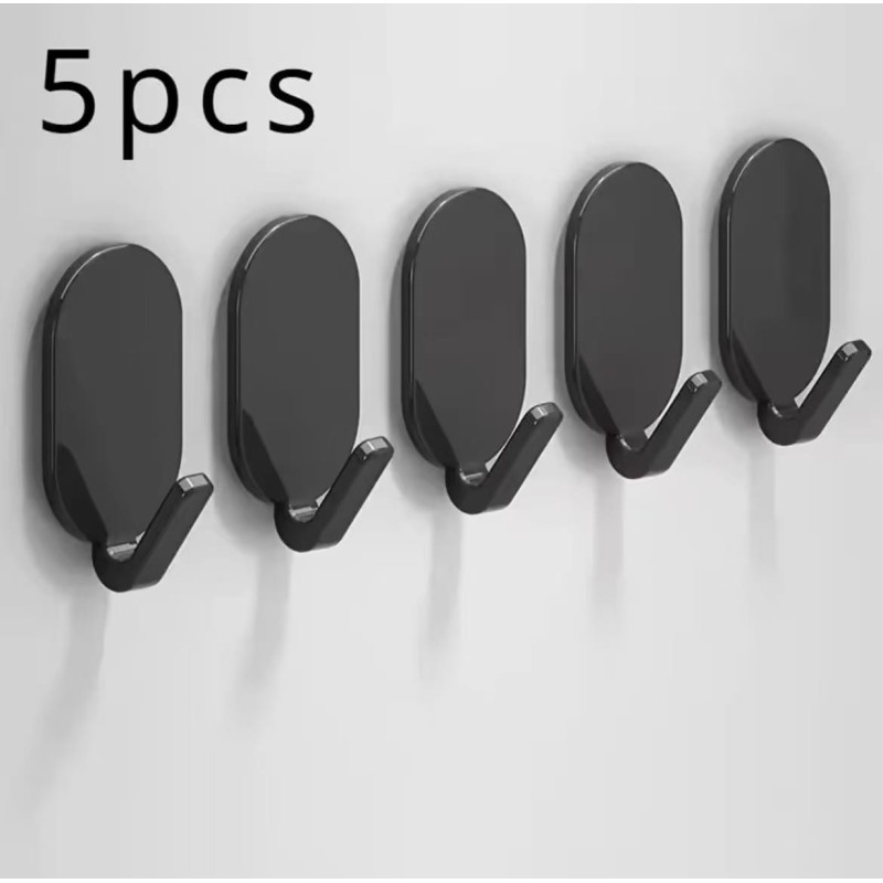 5-Piece Strong Self-Adhesive Wall Hooks 2 of 4