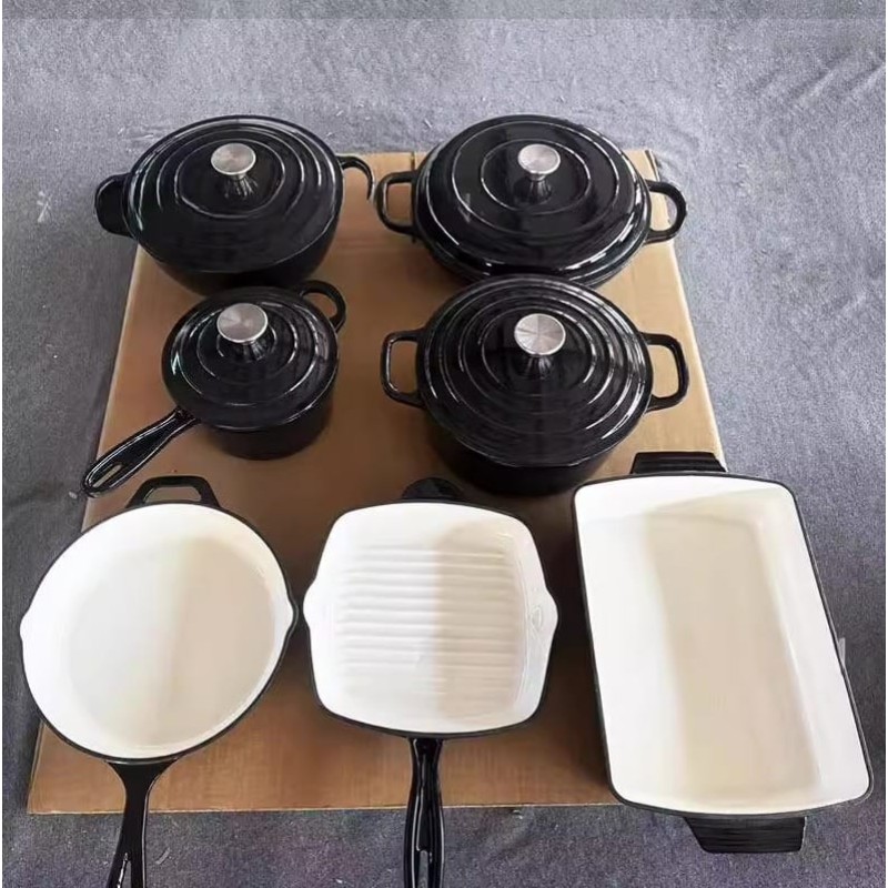 Enamel Cast Iron Cooking Pots 5 of 5