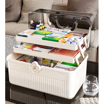 3-Layered Portable Medicine Storage Box 3-Layered Portable Medicine Storage Box