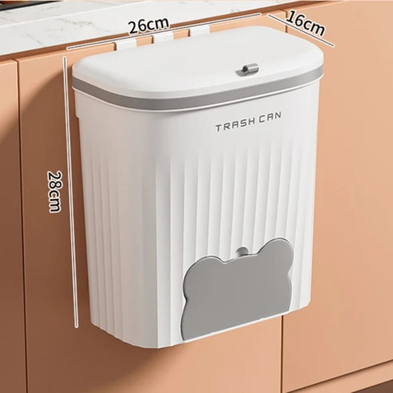 Wall-Mounted Trash Can with Lid 3 of 4