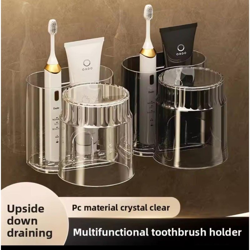 Acrylic Toothbrush Holder with Gargle Cup 2 of 5