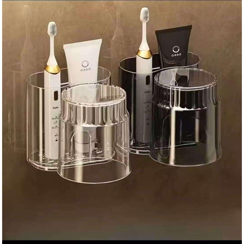 Acrylic Toothbrush Holder with Gargle Cup