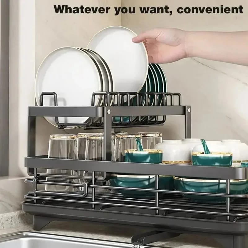 Carbon Metal Two-Layer Dish Rack 2 of 4