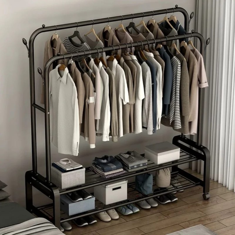 Heavy-Duty Double Rail Clothes Rack 4 of 4