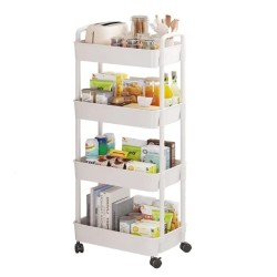 4 Tier Multifunctional Organiser Rack β Hard Plastic (Cream) 4 Tier Multifunctional Organiser Rack β Hard Plastic (Cream)
