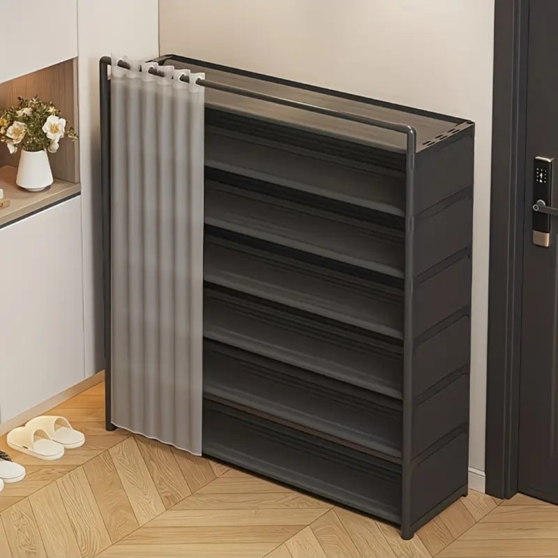 8-Layer Shoe Rack Organizer with Fabric Dustproof Cover 4 of 6
